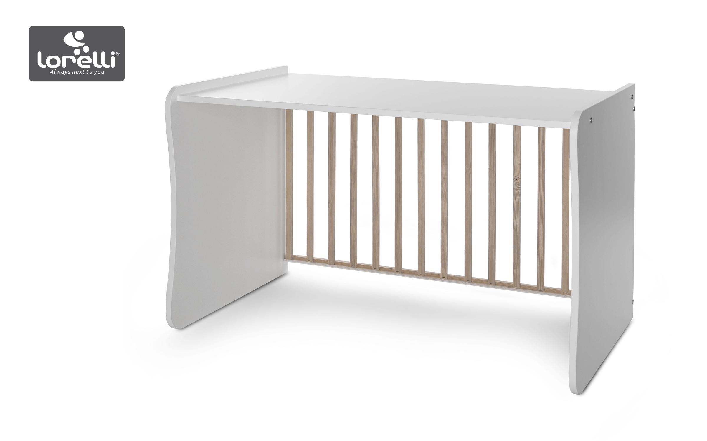 Κρεβατάκι μωρού Maxi Plus New, λευκό + ανοιχτό δρυς  4